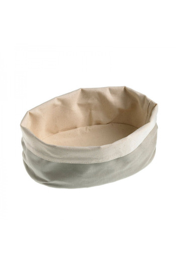 LEONE Cotton textile bread basket, Sabbia, 15x20x7 cm