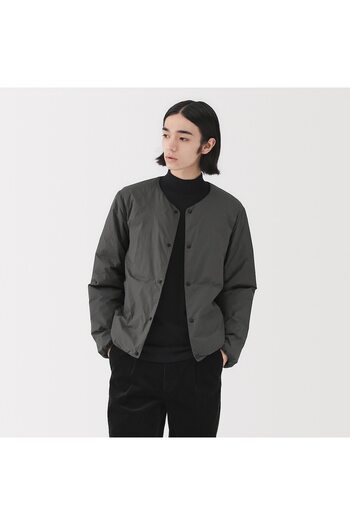 Muji Light Weight Down Pocketable Collarless Jacket