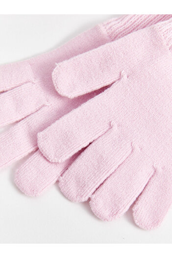 LC Waikiki Lcw Pompom Detailed Girl's Scarf Beanie and Gloves (W5)
