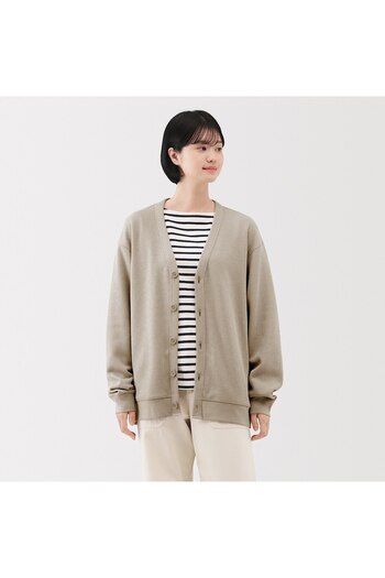 Muji Double Knitted V Neck Cardigan