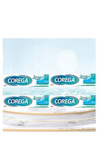 Corega 4-Pieces Ultra Denture Fixative Cream 40gm