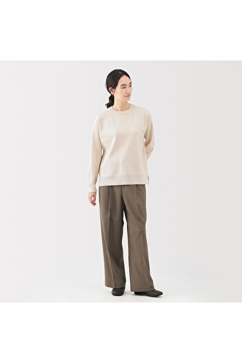 Muji Washable Milano Ribbed Crew Neck Sweater