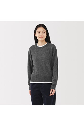 Muji Washable Mid-Gauge Crew Neck Sweater