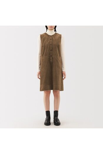Muji Kapok Blend Corduroy Jumper Skirt