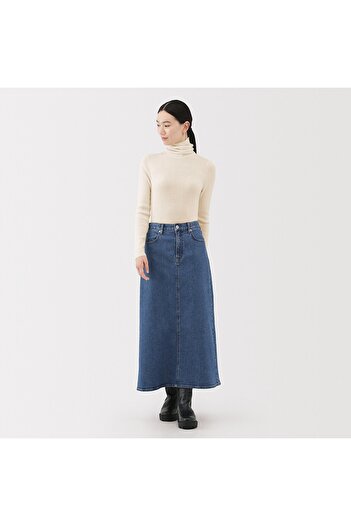 Muji Washable High-Gauge Ribbed Turtle Neck Sweater