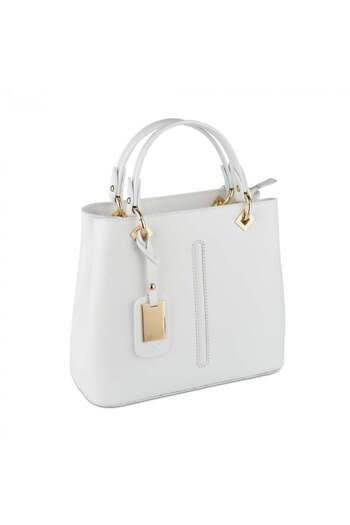 AZZURA Eveline Bag, 100% Leather White 8013