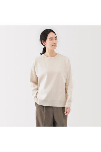 Muji Washable Milano Ribbed Crew Neck Sweater
