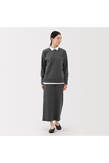 Muji Washable Milano Ribbed Skirt