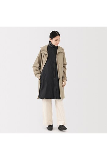 Muji Light Weight Down Pocketable Collarless Long Vest