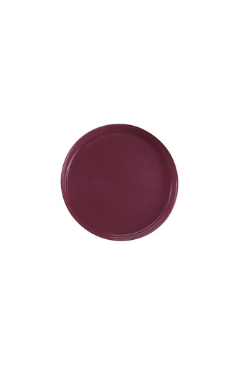 Porland Funky Glass Plate Claret Red 21cm