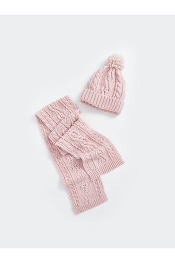 LC Waikiki Girl's Scarf and Beret with Pompom