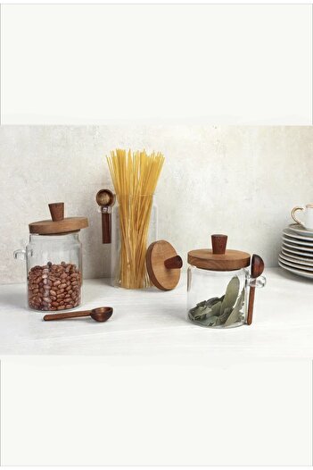 Porland Olyvia 3-Piece Spice Set with Spoon 850Ml-550Ml-400Ml
