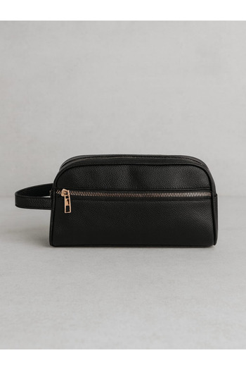 Maykis Leather Look Men's Hand Travel and Shaving Bag