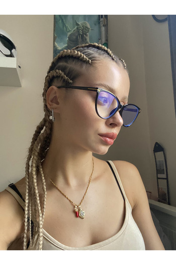 LOOKUP NEW Cat Eye Cat Eye 56 Ekartman Women Men Unisex Blue Light Protection Filtered Screen Glasses