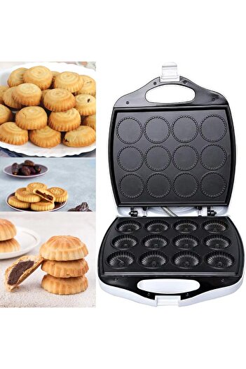 Nova 1400W 12-Piece Cookie Maker - Effortless Baking Bliss with Non-Stick Plates and Adjustable Temp