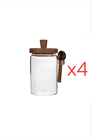 Porland Olyvia 4-Piece Storage Container with Spoon 850ml