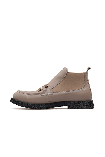Mammamia Γυναικείες μπότες casual από γνήσιο δέρμα Loafer 25k D25kb-1940 Z Mink