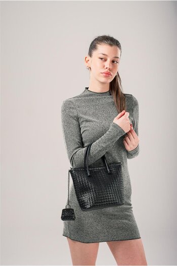 ÇÇS Women's Small Knitted Hand and Shoulder Bag