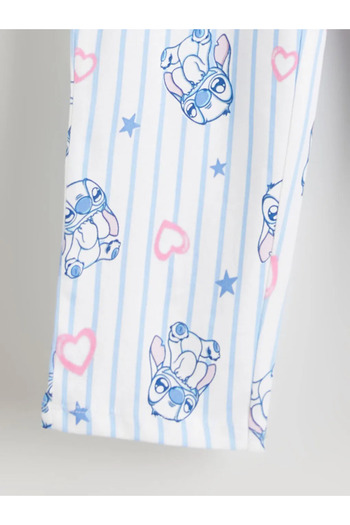 LC Waikiki Bisiklet Yaka Stitch Baskılı Kız Çocuk Pijama Takımı