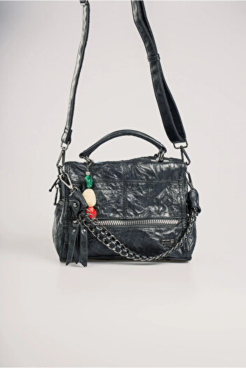 ÇÇS Women's Stone Detailed Leather Shoulder and Hand Bag