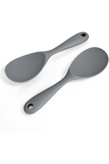 Buççin 22 cm Ultra Hard Tip Silicone Rice Spoon High Heat Resistant Fireproof Non-Stick, 2 Color Options 1