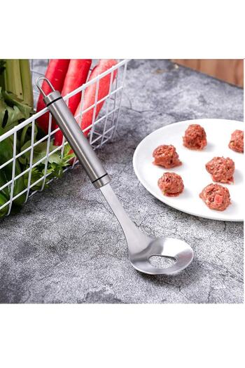 Buççin Meatball and Dumpling Spoon, Stainless Steel Practical Dumpling Pouring Dough Shaping Spoon, Spoon for 1 Person