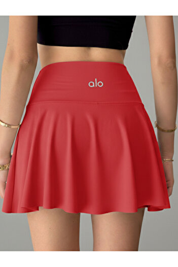 strivex Micro Modal Belize Soft Textured Pleated Coral Shorts Skirt