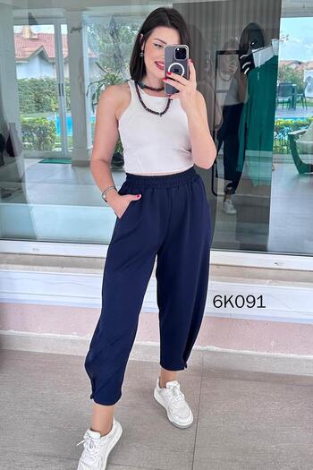 İnce Topuk Modal Fabric Harem Pants 6K091