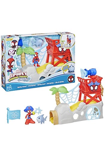 Hasbro Spidey and his Amazing Friends - Water Webs Playset, Spidey's Island with Figurine, 7cm