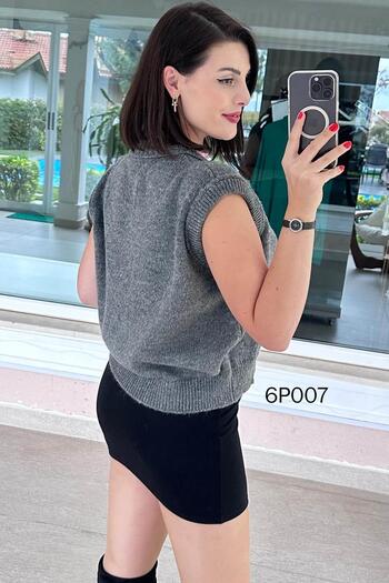 İnce Topuk Prive Series V Neck Knitwear Sweater 6P007