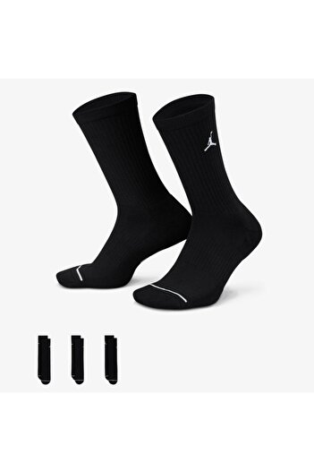 JORDAN Everyday Cushioned Crew Socks 3 Pairs - DX9632-010 Black