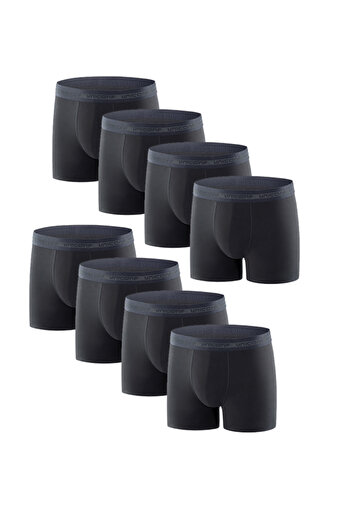uniconf Set of 8 men's boxer shorts BB08SETR8NEG made of cotton with lycra