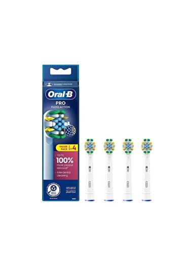 Oral-B Floss Action PRO Electric Toothbrush Replacement Heads, 4 pcs