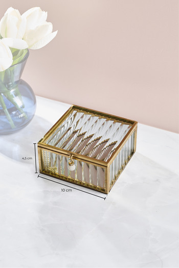 Perotti Std-Gio Square Glass Decorative Gift Box 10 X 4.5 cm