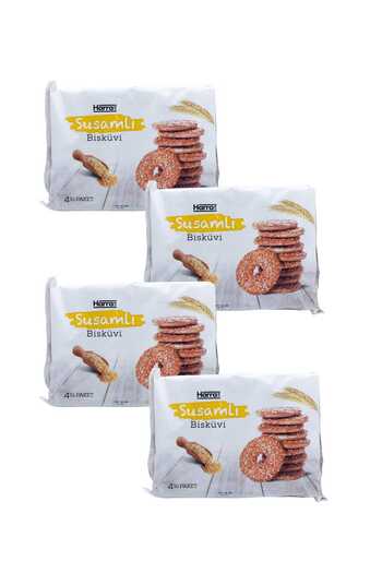 Harras Sesame Biscuits Salty Snack 4 Pack 360 Gr X 4 Pcs
