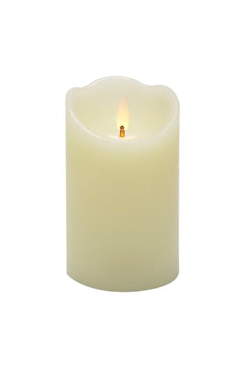 MAPLE LEAF Battery Operated LED Wax Candle 7.5x12.5cm