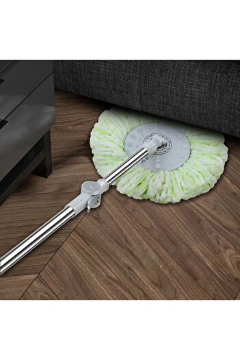 No branded Set with rotating mop and rectangular bucket, Adjustable rod, SMYY-03, Gray