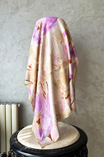 Sultan Eşarp Sultan Patterned Bamboo Scarf - Mystery Model - Dk02-04