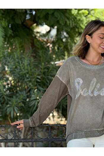 Punta Otantik Nc58939 Italian Believe Stone Sweatshirt Mink
