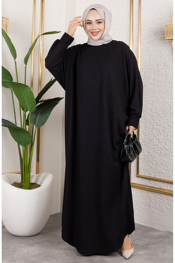 sefamerve Bat Sleeve Wrap Dress 2000-02 Black