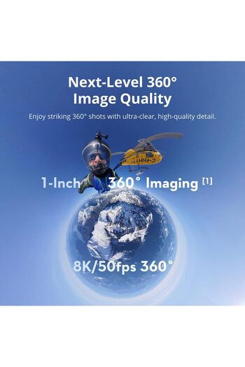 DJI Osmo 360 Standard Combo, Waterproof 360 Camera With 1-Inch 360° Imaging, Native 8K, 4K/120fps &