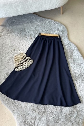 Poliyance Roys Navy Blue Long Skirt
