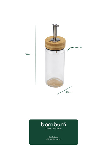 Bambum Mima Bamboo Stand 2-Piece Oil Pot Set Small