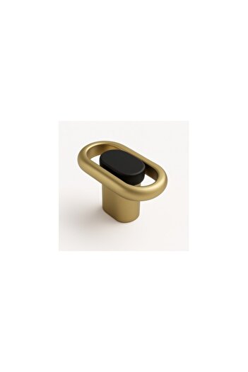 Urban Buton Mobila Lungo Deluxe Auriu Mat + Negru Mat