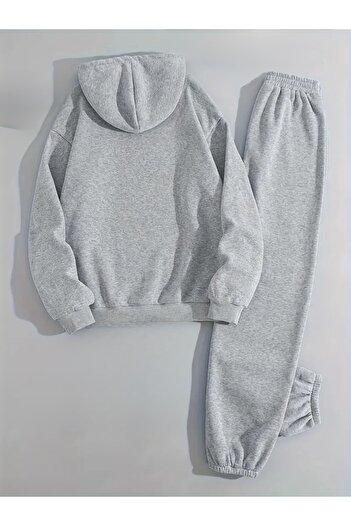 FUFLUNS Unisex Women/Men Oversized Bottom/Up Top Tracksuit Set with Smiling Face Print