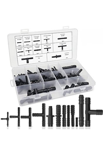 MaxTech Set mixt 113 buc. conectori, reductori, racorduri, teuri de conducte / furtune auto MaxTech®