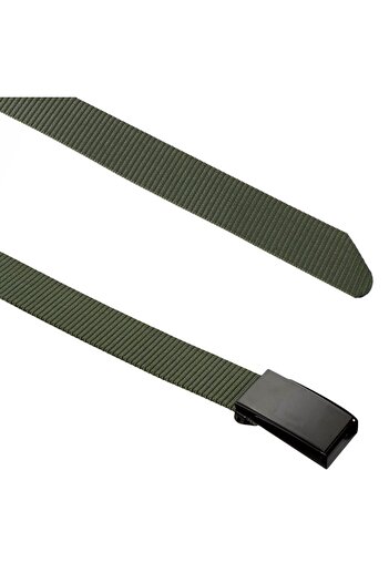 OEM Khaki Nylon Sport Adjustable Belt for Men 120x3.8cm - One Size