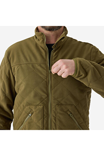 Decathlon Solognac Erkek Avcı Kışlık Mont - 5 °C - Yeşil - Avcılık ve Doğa Gözlemi - 500