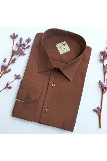 GÖMLEK GALERİSİ Classic Wide Cut Straight Long Sleeve Men's Shirt