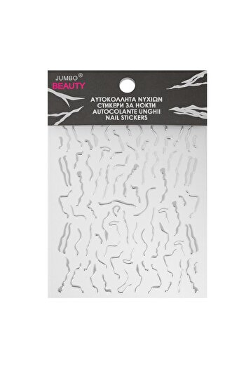 OEM Silver Foil Lines Nail Stickers